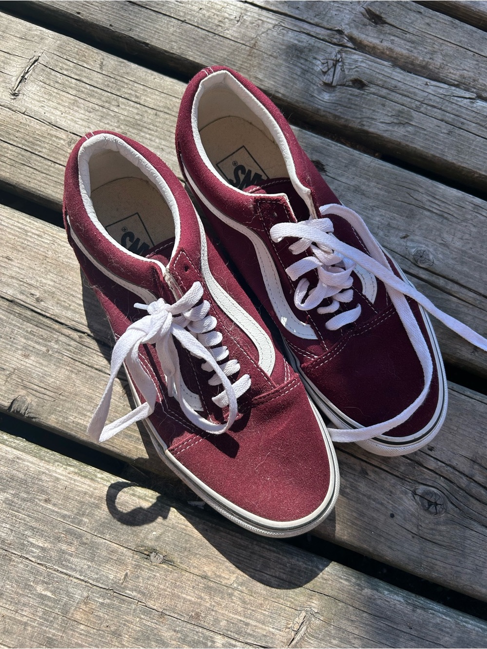 Vans Old Skool Women's Burgundy Suede & Canvas Sneakers